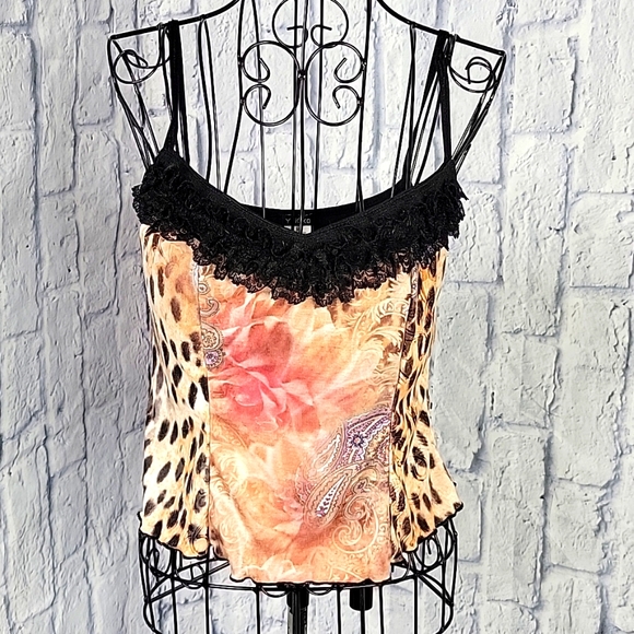 Yukiko Tops - YUKIKO Leopard Print, Paisley, and Floral Corset Blouse Medium